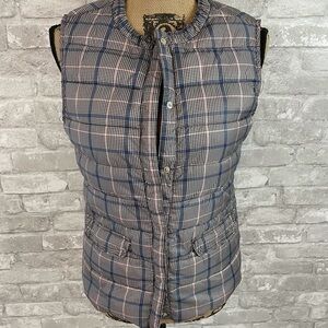 Sfera Plaid Snap Up Vest